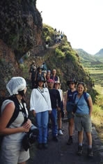 VIU Anthropology Fieldtrip: Peru 2000 - Descent from the archaeological site of Pisac. VIU Anthropology Fieldtrip: Peru 2000 - Descent from the archaeological site of Pisac.